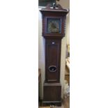 Early Longcase Clock Movement with replacement dial and case