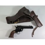 A Reproduction Ornamental Revolver with holster