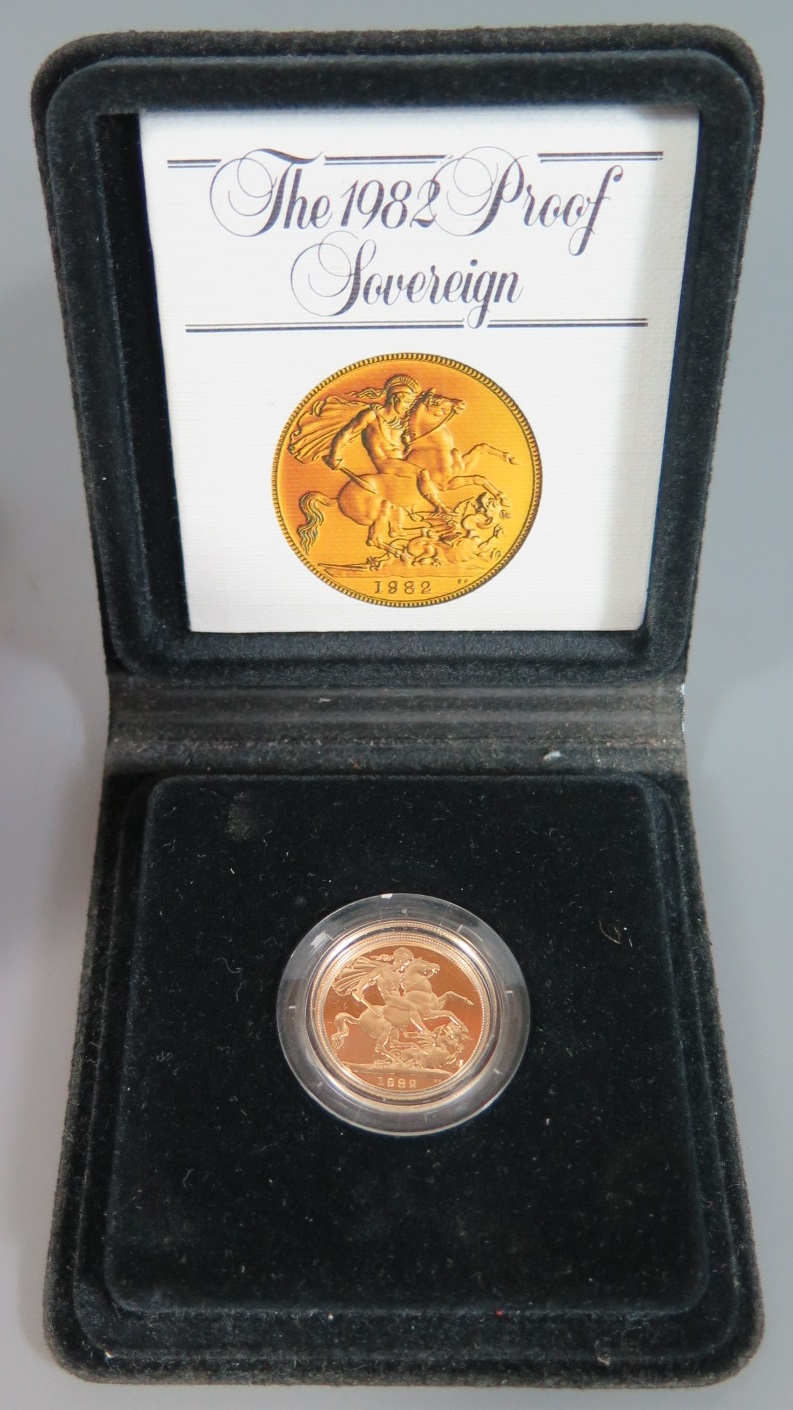 A 1982 Proof Sovereign with COA
