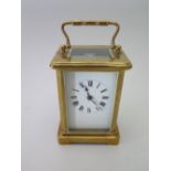 A Brass Carriage Clock, running