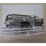 A Photograph of Westcountry Class Locomotive 'EXMOUTH' with inscription. Presented by British Rail