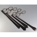 Four Pairs of Tortoise Shell Lorgnettes