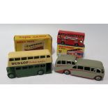 Dinky 290 Double Deck Bus in green Dunlop livery, boxed AND Observation Coach AND Matchbox New 17