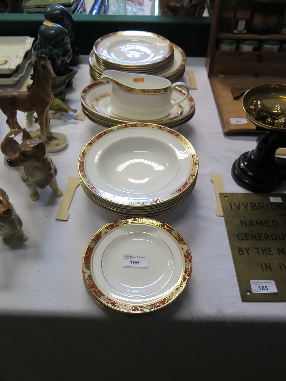 A Royal Crown Derby 'Cloisonné Part Dinner Service