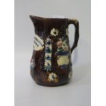 A Victorian Bargeware Jug, Mary Jane Singleton A Happy Home 1888?, 19cm