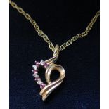 A 9ct Gold Pendant on chain, 1.7g