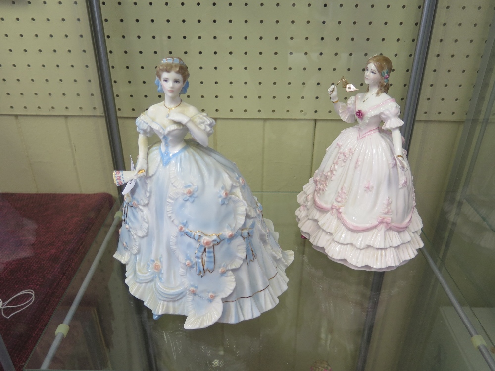 Two Royal Worcester Figurines: The Masquerade Begins and The First Quadrille