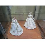 Two Royal Worcester Figurines: Sweetest Valentine and Queen of Hearts