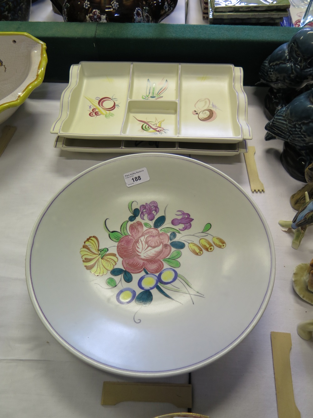 Three Poole Pottery Dishes
