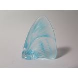 A Lalique Papillon Cache with blue staining, 57 mm high