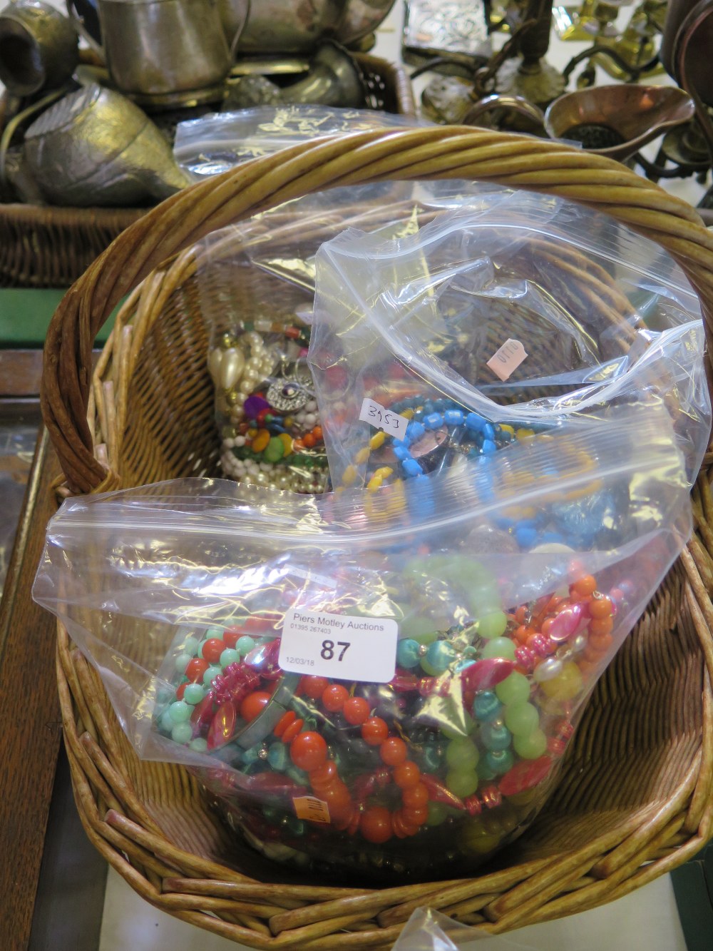 Three Bags of Costume Jewellery