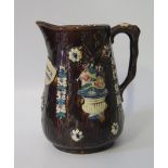 A Victorian Bargeware Jug, Isabella & Joseph Love At Home 1888?, 20 cm