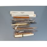 A Collection of Gold Plated, Silver and other Pencils including Mabie Todd, Eversharp, etc