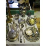 An Electroplated Silver Coffee Pot, muffin dish and other plated ware