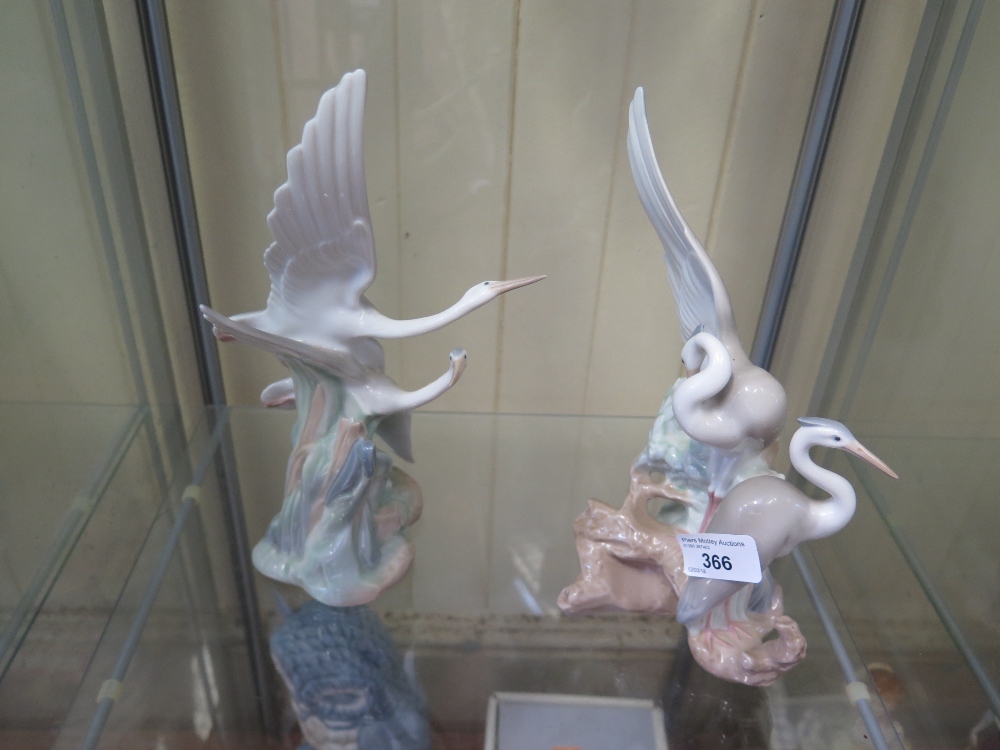 Two Nao Heron Ornaments including No. 45 Garzas en descanso