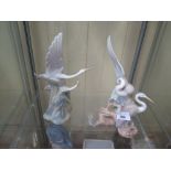 Two Nao Heron Ornaments including No. 45 Garzas en descanso