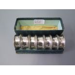 A Set of Six Silver Napkin Rings A/F