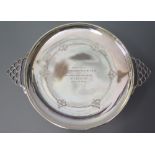 A George VI Silver Presentation Dish, Birmingham 1937, Mappin & Webb, 487g