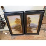 Trent, A Set of Six Oils on Board Scottish Scenes and two prints