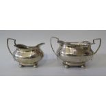 A Victorian Silver Sugar and Creamer, Birmingham 1897, 302g