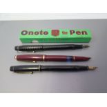 Three Onoto Fountain Pens