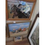 Peter Orman Racing at Newbury Painting, John Roberts Children on Beach Playing and other pictures