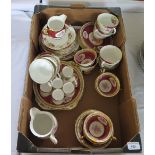 An Shelley 49 Piece Part Tea Service for Six