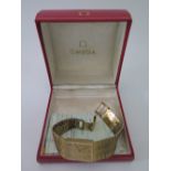 An Accurist Gent's Gold Plated Dress Watch in Omega box