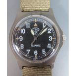 A CWC Fat Boy Quartz Military Wristwatch with anti flash movement SAS, 0552/6645-99 5415317 11070