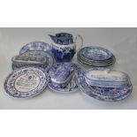 A Collection of Victorian Blue and White Ware