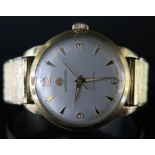 A Garrard Shell Oil Gent's 9ct Gold Cased Automatic Wristwatch, DS&S case with 17 jewel movement no.