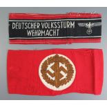 From the Charles Hume-Smith Collection: A WWII Nazi German Deutscher Volkssturm Wehrmacht Armband