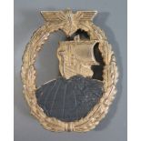 From the Charles Hume-Smith Collection: A WWII Nazi German Navy Auxiliary Cruiser Badge