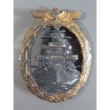 From the Charles Hume-Smith Collection: A WWII Nazi German Navy High Seas Fleet Badge, maker RS&S)