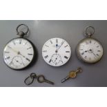 A Victorian Silver Cased Open Dial Keywound Pocket Watch London 1869 (needs attention), Ladies