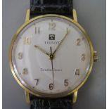 A Tissot Gent's Seastar Seven Manual Wind Gold Plated Cased Wristwatch, running