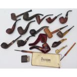 A Collection of Tobacco Pipes including Bruyere St. Claude, Airflow, Missori Meerschaum, Thorburn