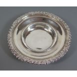 A Victorian Silver Stand, with foliate moulded rim, Sheffield 1842, Thomas Blagden & Co. 65g, 10cm,