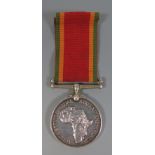 An Africa Service Medal awarded to 1722 E. McEWAN