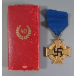 From the Charles Hume-Smith Collection: A Nazi German 40 Year Faithful Service Medal, cased