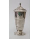 An Edward VIII Silver Sugar Castor with patent, Birmingham 1937, Joseph Gloster Ltd. 209g gross,