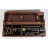 A Troughton & Sims Surveyor's Theodolite in fitted box