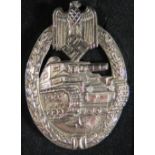 From the Charles Hume-Smith Collection: A WWII Nazi German and Assault Badge, silver, maker F&R