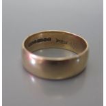 A 9ct Gold Wedding Band, L, 3.1g