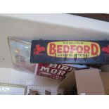 An Original 'Genuine Bedford Sheffield Tools' Hook Rack and two other signs