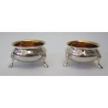 A Pair of George V Silver Gilt Lined Salts, London, 1935Edward Barnard & Sons Ltd, 80g