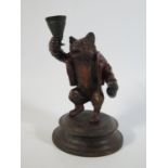 A Cast Cold Painted Drunken Bear, 16cm