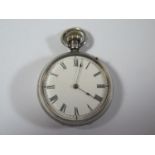 A George V Ladies Waltham 'Royal' Silver Cased Keyless Open Dial Fob Watch, the 40mm enameled dial