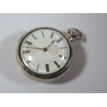 A William IV Silver Pair Cased Verge Chain Driven Fusee Pocket Watch by Smith of Walton, the