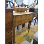 A Nineteenth Century Mahogany and Fruitwood Strung Side Table